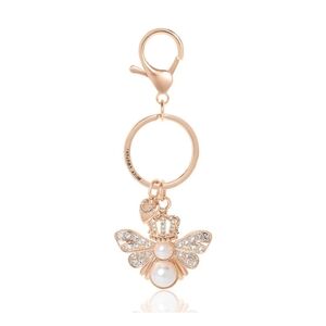 NWT JUICY COUTURE Regal Bee Pearl Charm Keychain